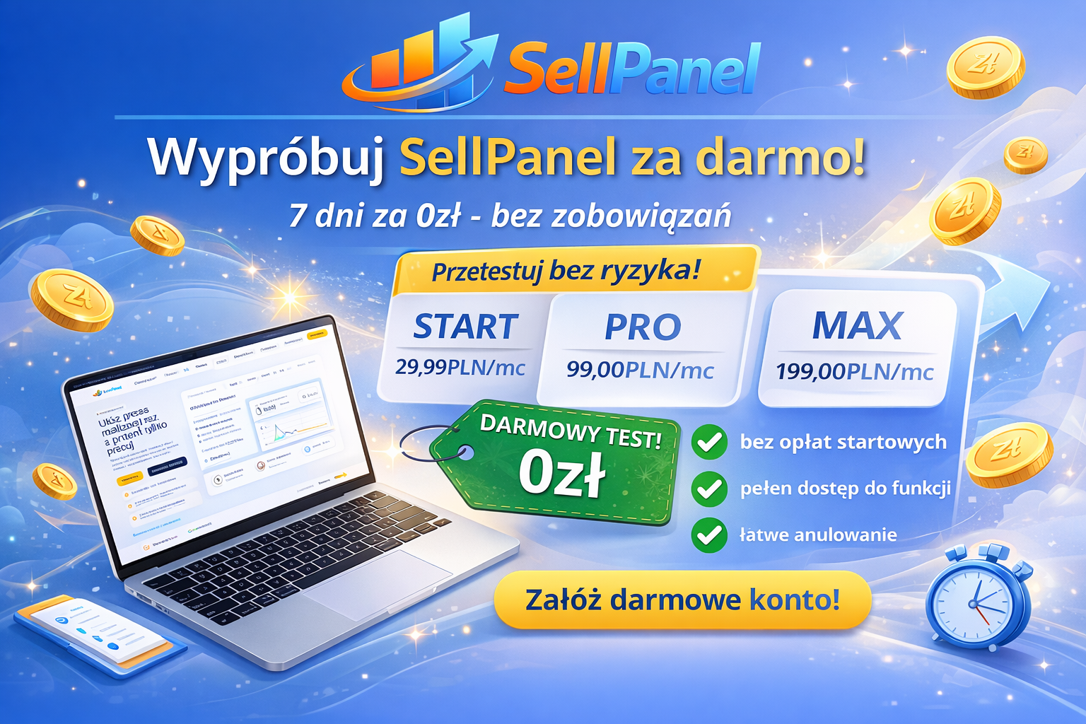 Podgląd panelu SellPanel