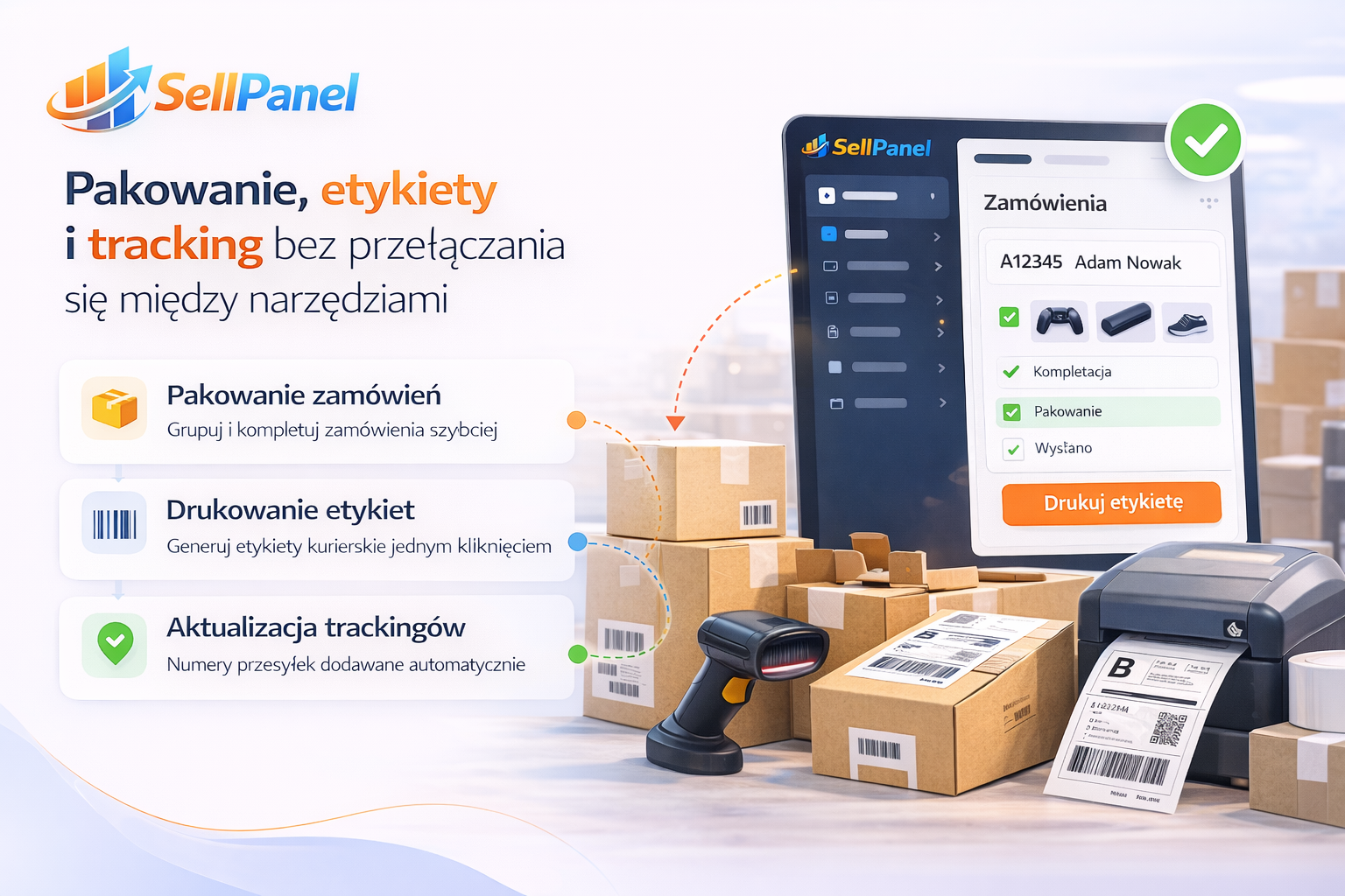 Widok wysyłek i etykiet